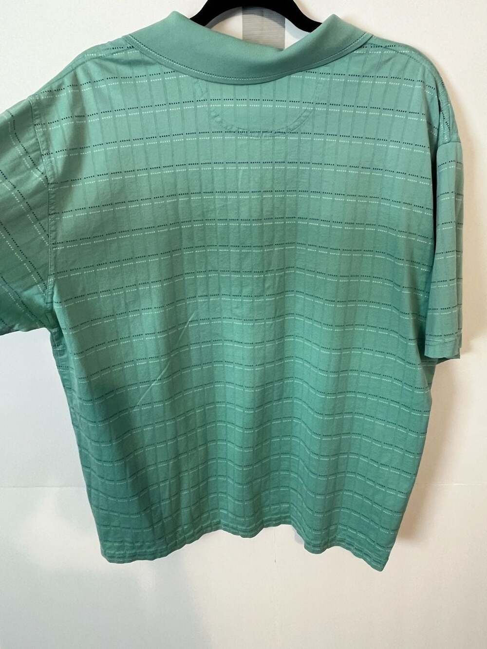 Greg Norman Men's Green Striped Short Sleeve Polo Shirt Size Large - Picture 5 of 6